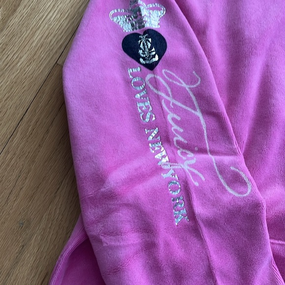 Juicy Couture Pink Plush Hoodie Sweatshirt - Picture 10 of 12